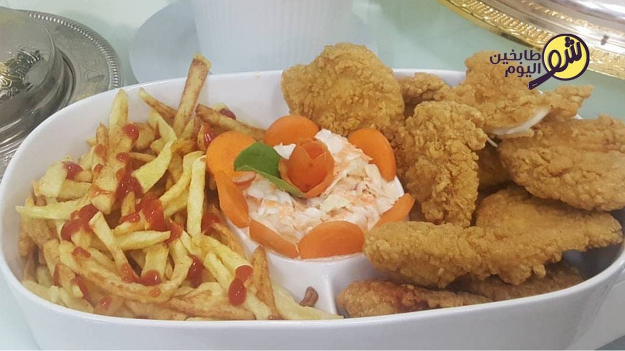Crispy Chicken with Coleslaw