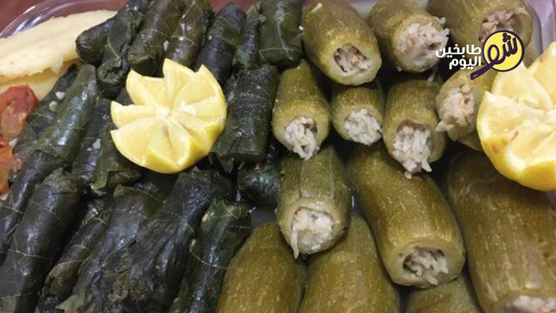 كوسا وورق عنب بالحامض والثوم