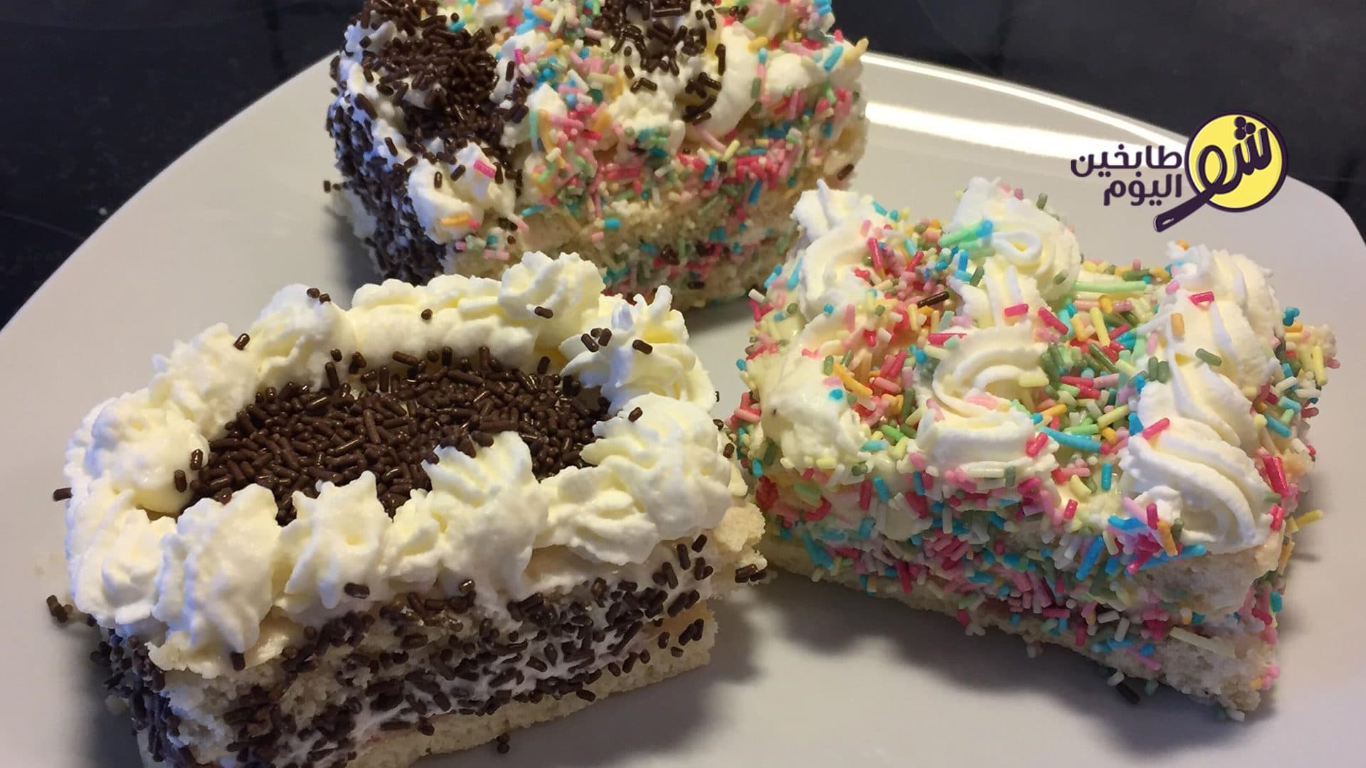Cake with Cream and Jam Filling