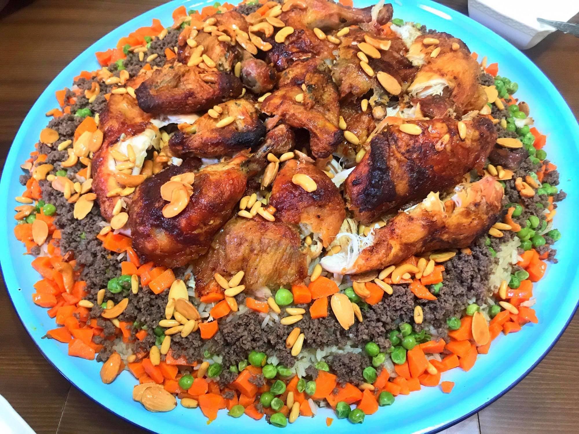 منسف الرز والدجاج